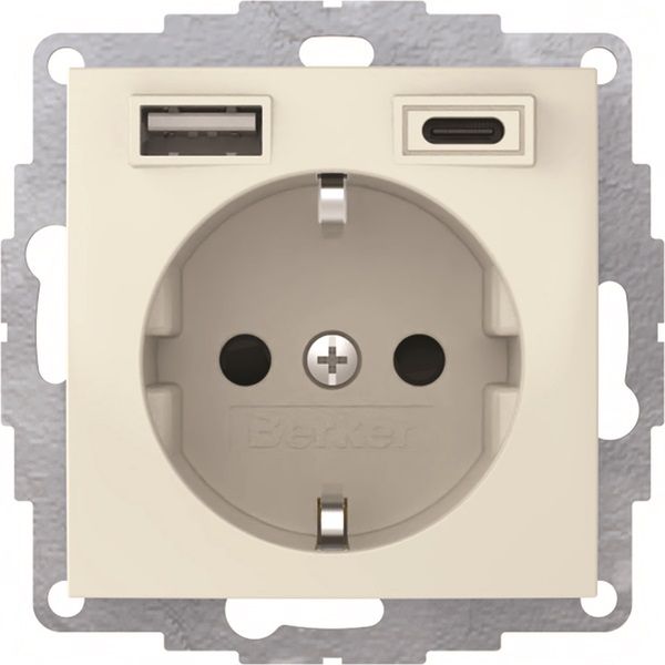 B. SOCKET SOCKET WITH 2xUSB A+C S.1 BEIGE image 1