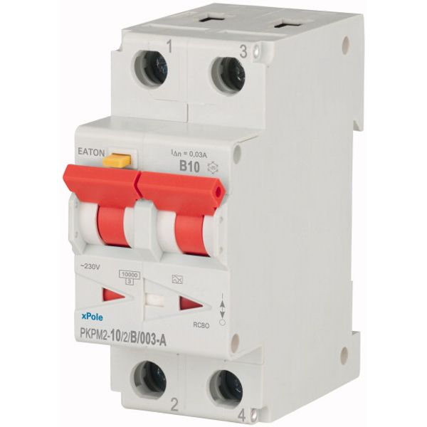 RCD/MCB combination, 10 A, 30 mA, MCB trip characteristic: B, 2p, RCD trip characteristic: A image 4