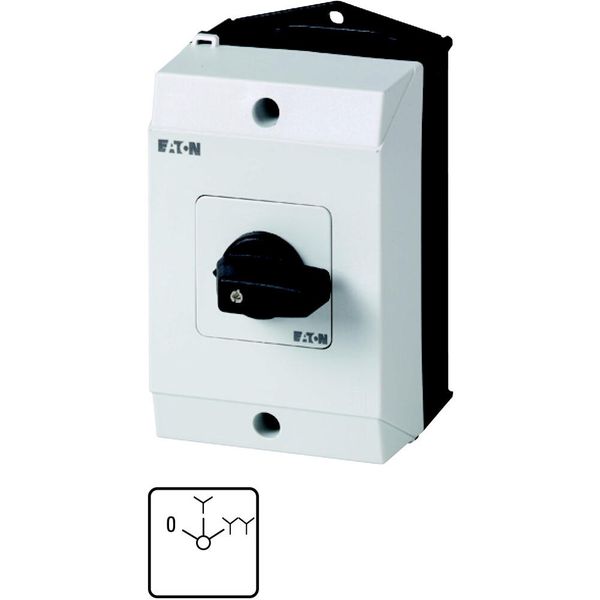 Multi-speed switches, T3, 32 A, surface mounting, 4 contact unit(s), Contacts: 8, 60 °, maintained, With 0 (Off) position, 0-Y-YY, SOND 30, Design num image 3