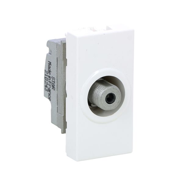 TV socket Mosaic - single type "F" - 1 module - white image 1