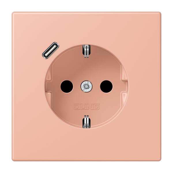 SCHUKO socket with USB type C LC32102 LC1520-18C231 image 1