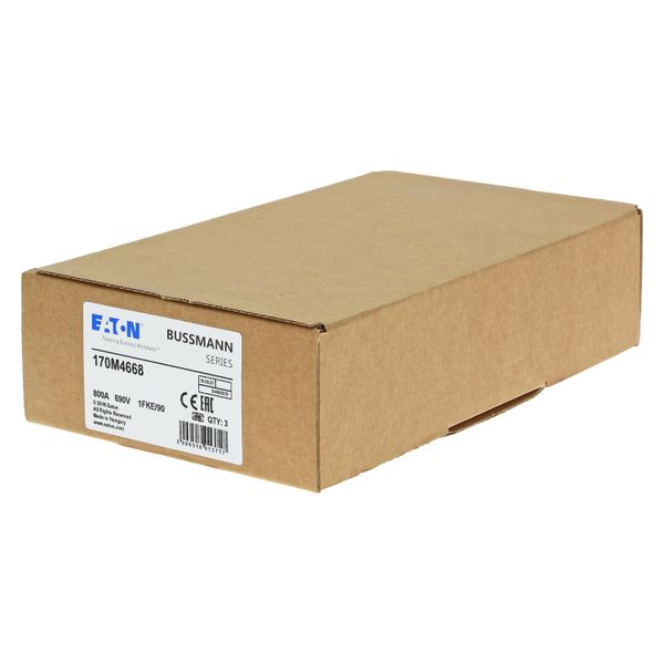 Fuse-link, high speed, 800 A, AC 690 V, size 1, 53 x 69 x 136 mm, aR, IEC, UL, single indicator image 7