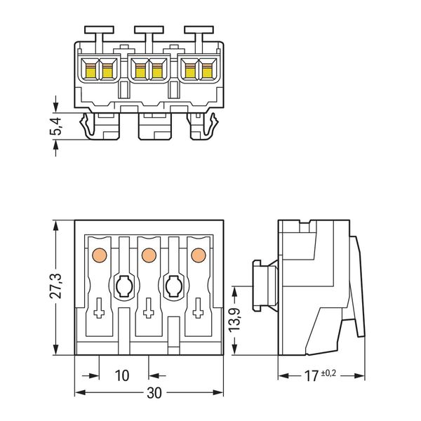 Lighting connector push-button, external for Linect® white image 5