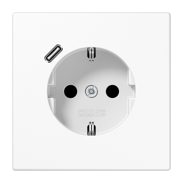 SCHUKO socket with USB type C LS1520-18CWW image 2