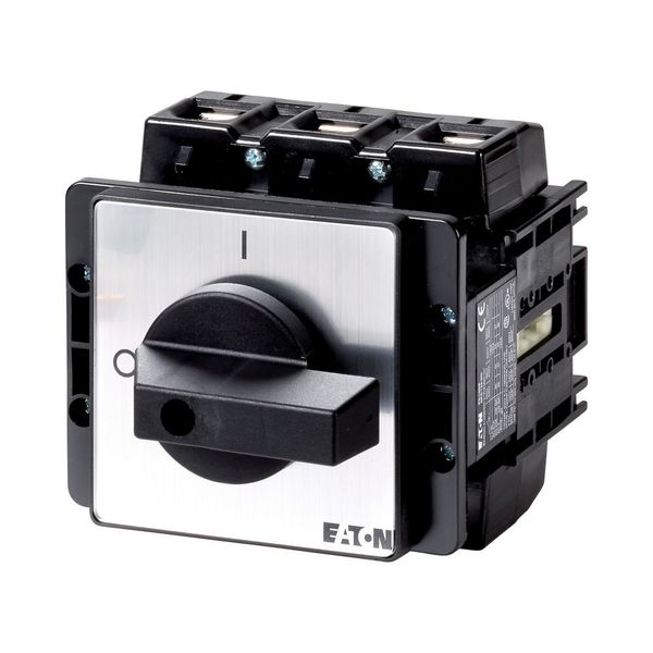 On-Off switch, P5, 250 A, flush mounting, 3 pole, with black thumb grip and front plate image 3