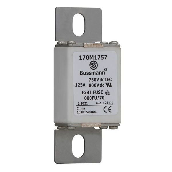 Fuse-link, high speed, 125 A, DC 750 V, size 000, 24 x 36 x 96 mm, aR, IEC, UL image 9