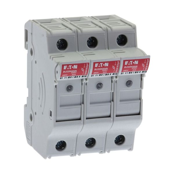 Fuse-holder, LV, 30 A, AC 600 V, 10 x 38 mm, 3P+N, UL, IEC, DIN rail mount image 46