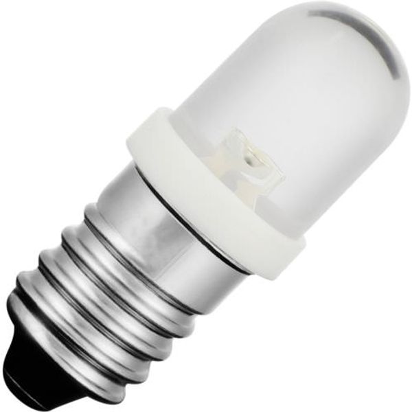 E10 Single Led T8.5x28 12V 20mA AC/DC Water Clear White 20Khrs image 1