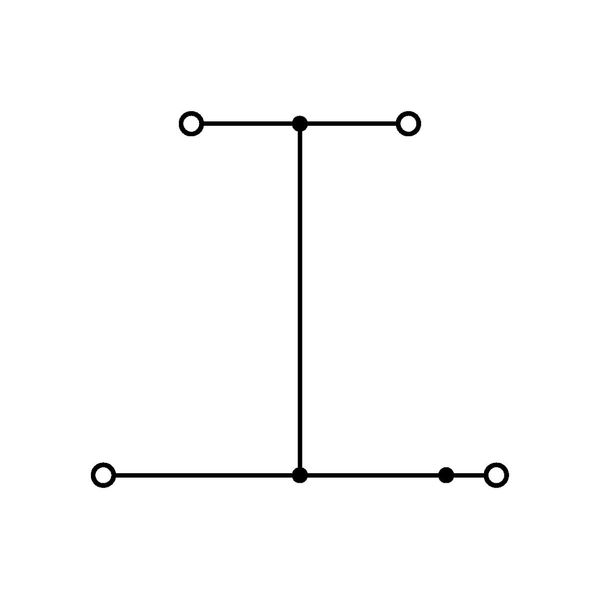 Double-deck terminal block 4-conductor through terminal block N blue image 3