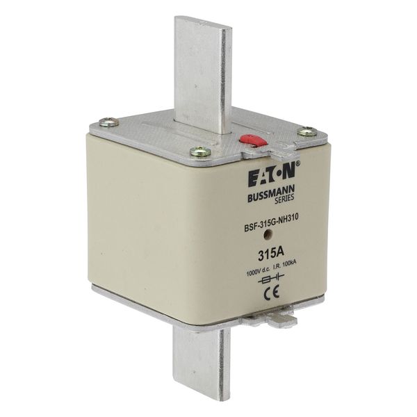 Fuse-link, high speed, 315 A, DC 1000 V, NH3, 71 x 76 x 150 mm, gBat, IEC, blade connection image 21