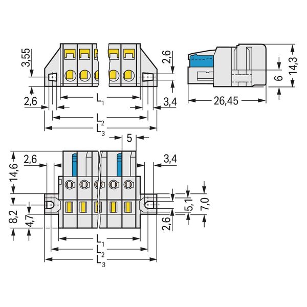 1-conductor female connector CAGE CLAMP® 2.5 mm² light gray image 3