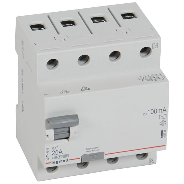 RCD LR - 4P - 400 V~ - 25 A - 100 mA - AC type image 1