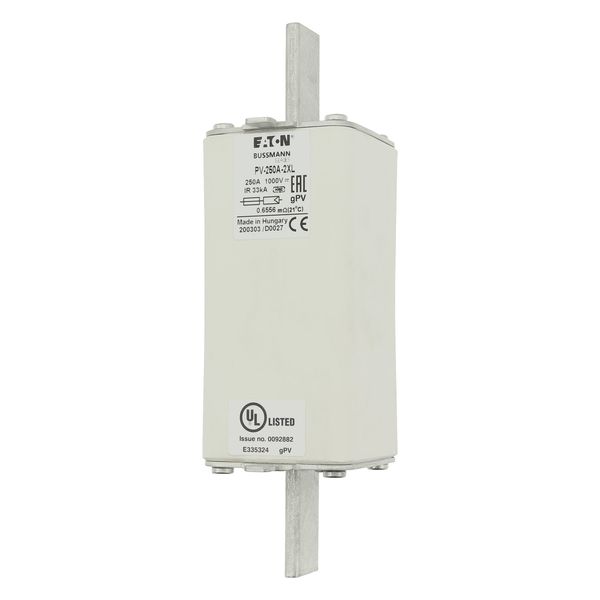 Fuse-link, high speed, 200 A, DC 1500 V, 2XL, 61 x 205 mm, gPV, IEC, UL, with indicator image 22