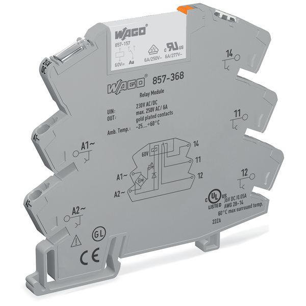 Relay module Nominal input voltage: 230 V AC/DC 1 changeover contact g image 4