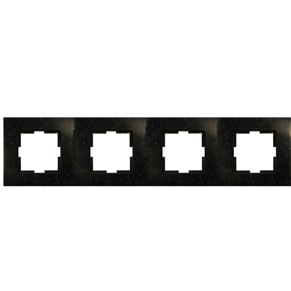 Novella Accessory Corian - Black Quartz Four Gang Frame image 1