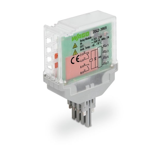 Relay module Nominal input voltage: 24 … 230 V AC/DC 1 break and 1 mak image 1