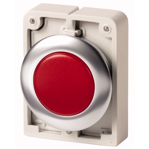 Indicator light, RMQ-Titan, flat, Red, Front ring stainless steel image 1