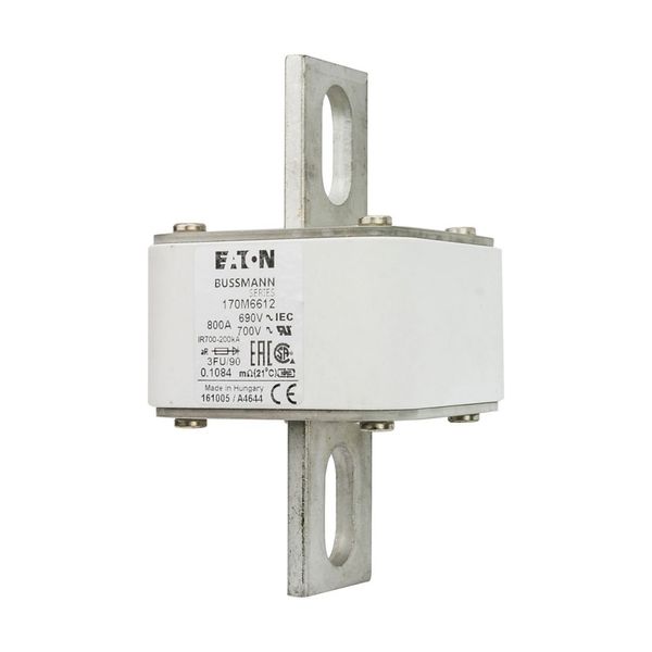 Fuse-link, high speed, 800 A, AC 690 V, size 3, 76 x 92 x 135 mm, aR, IEC, UL image 2