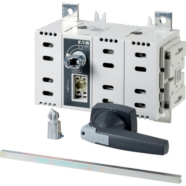 DC switch disconnector, 250 A, 2 pole, 2 N/O, 2 N/C, with grey knob, rear mounting image 2