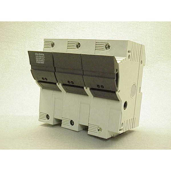 Allen-Bradley, 1492-FB Fuse Holder with 3 poles, Class J Type Fuses, 60A and LED Blown Fuse Indicator, Pkg. Qty. 2 image 1