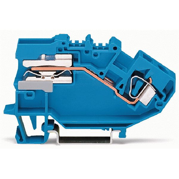 1-conductor N-disconnect terminal block 6 mm² CAGE CLAMP® blue image 1