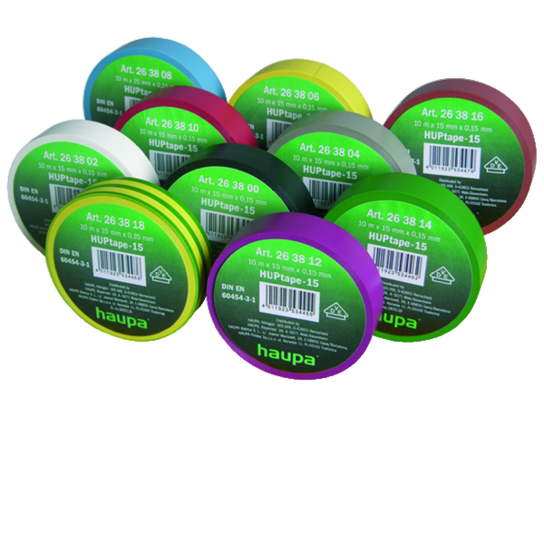 Electrical insulation tape 19 mm x 20 m rainbow pack 10 rolls image 1