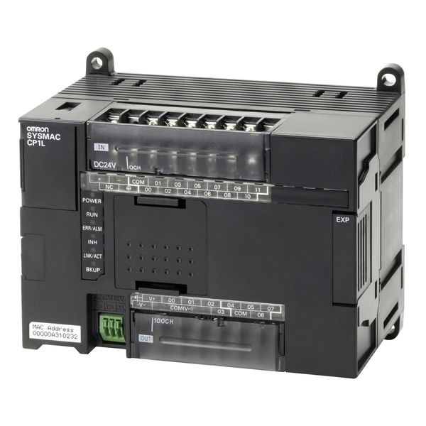 PLC, 24 VDC supply, 12 x 24 VDC inputs, 8 x NPN outputs 0.3 A, 2 x ana image 3
