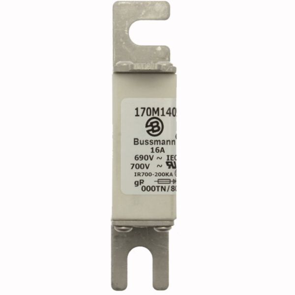 Fuse-link, high speed, 10 A, AC 690 V, DIN 000, 21 x 40 x 100 mm, gR, DIN, IEC, type T indicator image 2