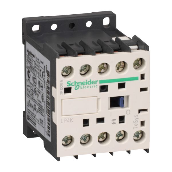 TeSys K contactor, 3P,AC-3, 440V, 9A, 1NO aux, 24V DC coil, low consumption coil image 1