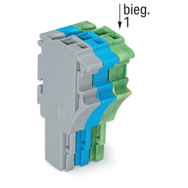 1-conductor female connector Push-in CAGE CLAMP® 4 mm² gray/blue/green image 4