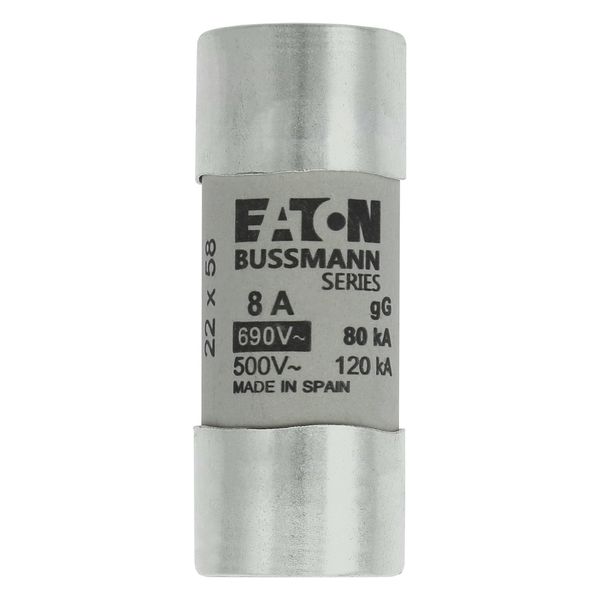 Fuse-link, LV, 8 A, AC 690 V, 22 x 58 mm, gL/gG, IEC image 7