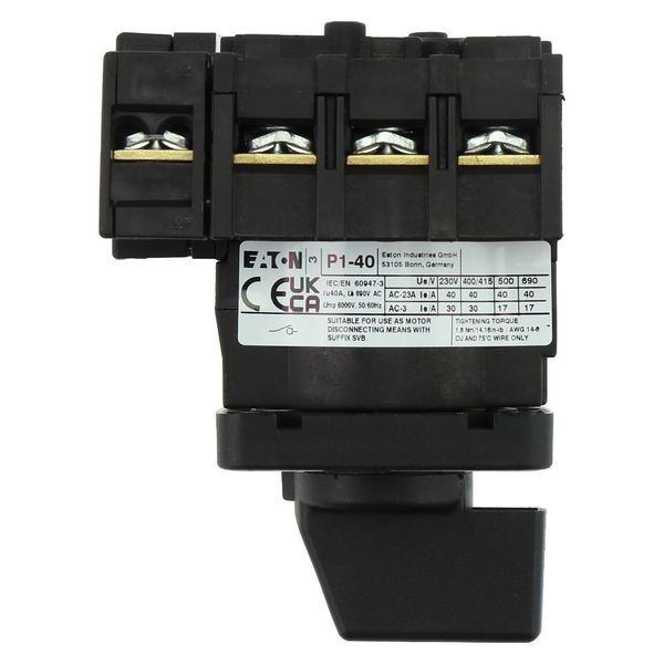 On-Off switch, P1, 40 A, flush mounting, 3 pole + N, with black thumb grip and front plate image 27