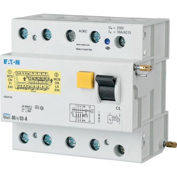 Residual-current circuit breaker trip block for AZ, 80A, 4pole, 1000mA, type S/A image 8