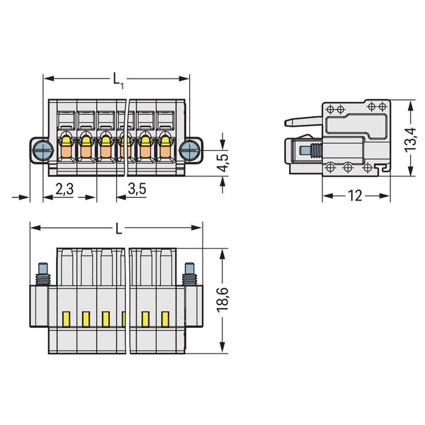 1-conductor female connector CAGE CLAMP® 1.5 mm² light gray image 3