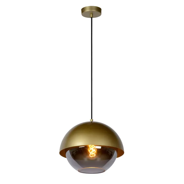 Lucide COOPER - Pendant light - Ø 30 cm - 1xE27 - Matt Gold / Brass image 1