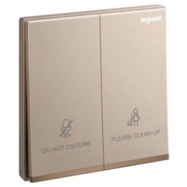 Galion 2 gang switch Do Not Disturb and Make Up my Room - rose gold image 1