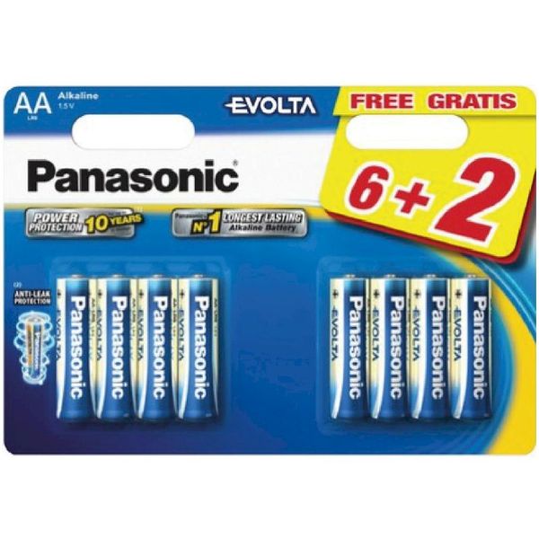 PANASONIC Evolta Alkaline LR6 AA BL6+2 image 1