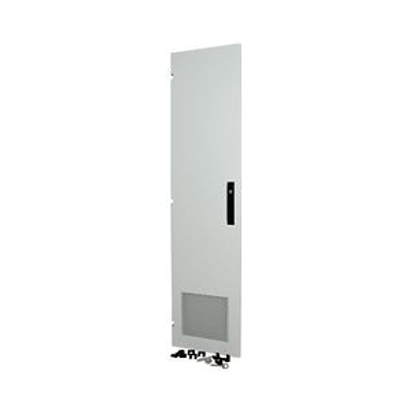 Section door, ventilated IP31, hinges left, HxW = 1400 x 800mm, grey image 4