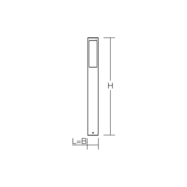 BOCARO, 20 W, 1900 lm, 830, anthracite, Phase-cut Bollards, L 120 B 12 image 3