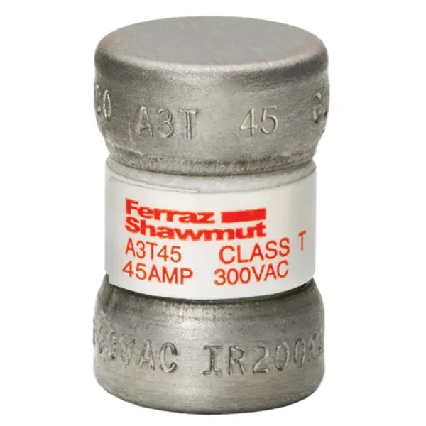 Fuse A3T - Class T - Fast-Acting 300VAC 160VDC 45A Ferrule image 1