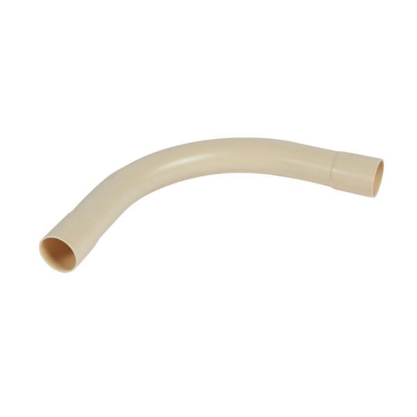 Large radius handlebar 90° IP44 Ø32mm and radius 125mm - sand RAL1015 image 1