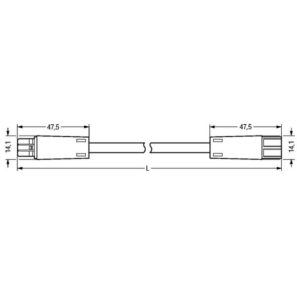 pre-assembled interconnecting cable Eca Socket/plug green image 3