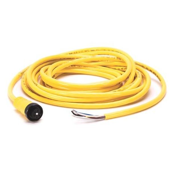 Allen-Bradley 889N-F5AE-20F Mini/Mini Plus, Female, Straight, 5-Pin, PVC Cable, Yellow, Unshielded, IEC Color Coded, No Connector, 20 feet (6.1 meters), 18AWG image 1