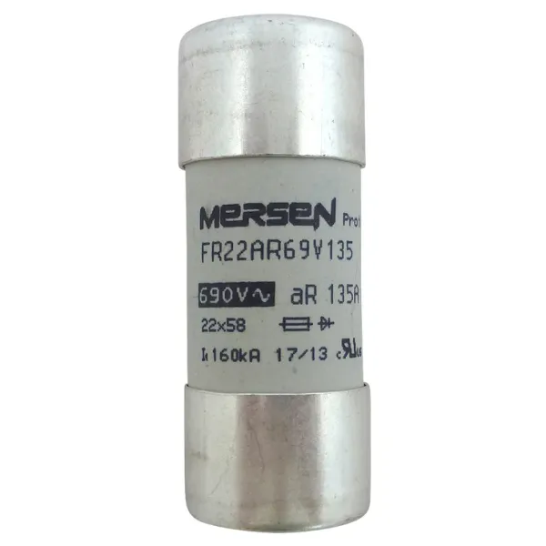 High-Speed Cylindrical Fuse 22x58 aR 690VAC 135A image 2