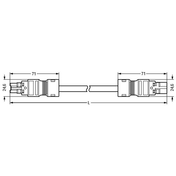 pre-assembled interconnecting cable;Eca;Socket/plug;dark gray image 3