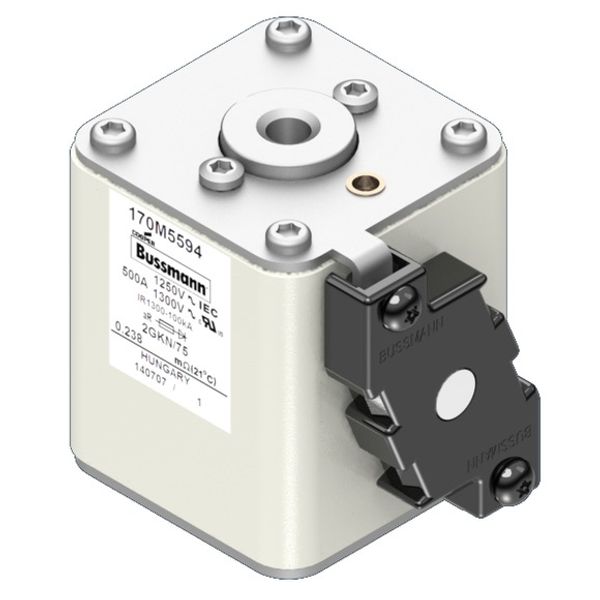 Fuse-link, high speed, 450 A, AC 690 V, size 2, 61 x 77 x 135 mm, aR, IEC, UL, no indicator, 90 mm centres image 4