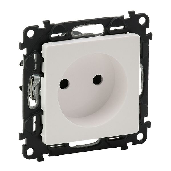 2P socket with shutters Valena Life - 16 A - 250 V~ - with cover plate - white image 1