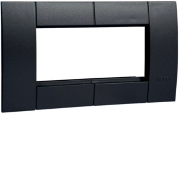 Outlet box 2 pang 45x45x black image 1