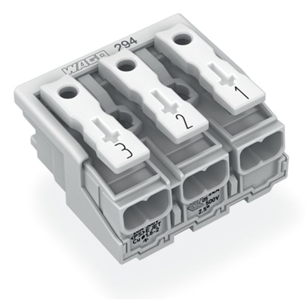 Lighting connector push-button, external without ground contact white image 3