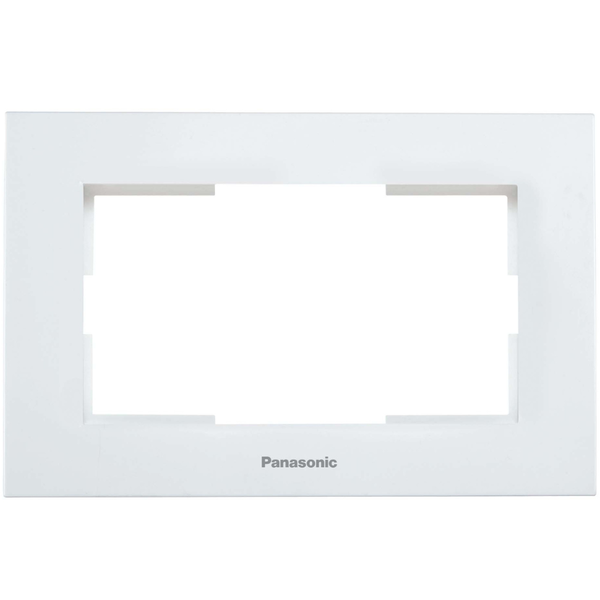 Karre Plus Accessory White Two Gang Flush Mounted Frame image 1